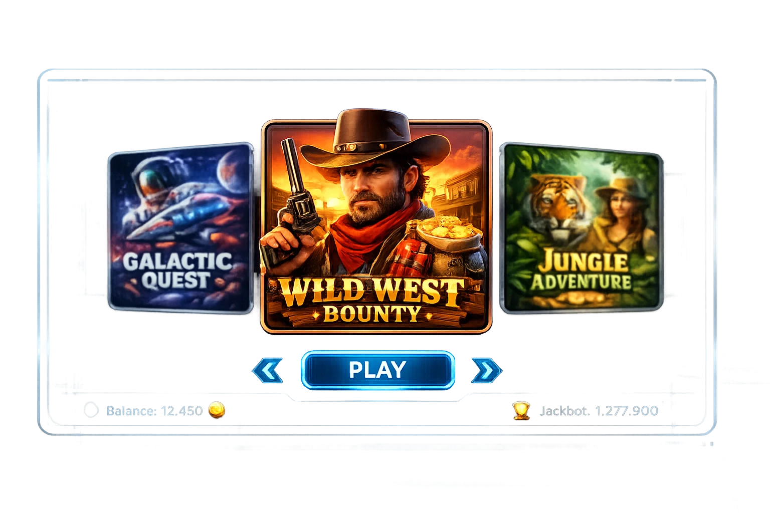 Online pokie game interface, colorful symbols